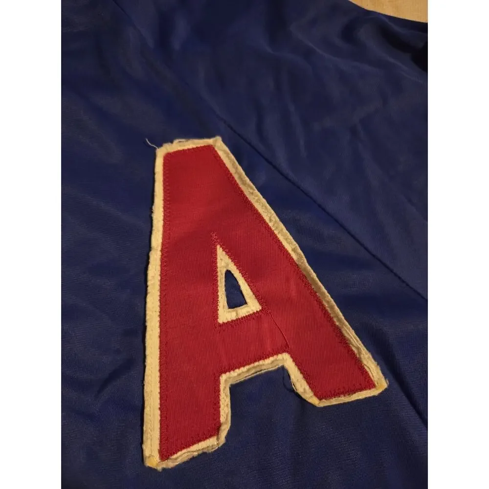 VTG 80s Adidas USA AAU ATP Ventex Keyrolan Trefoil Track Jacket Sewn Red Blue - Picture 12 of 12